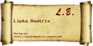 Lipka Beatrix névjegykártya