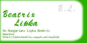 beatrix lipka business card